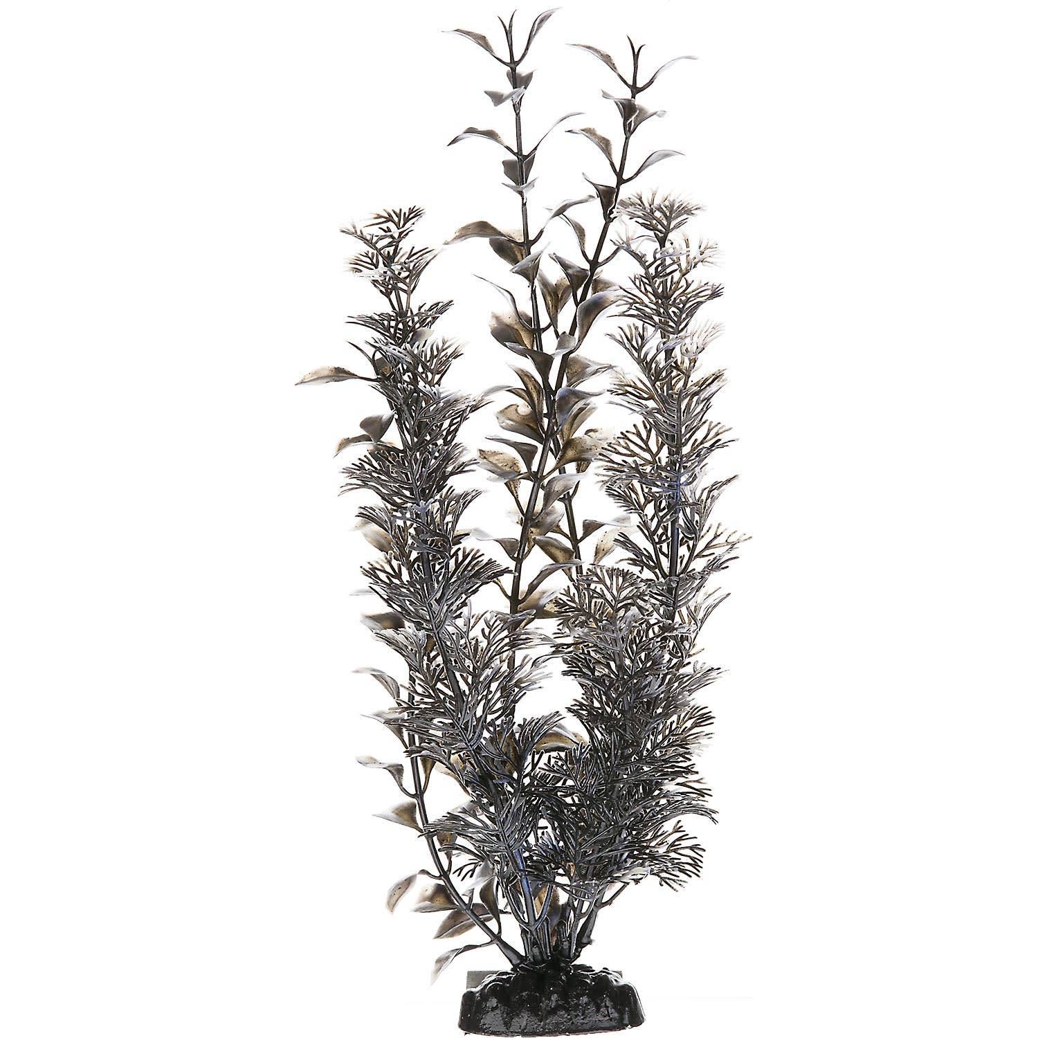 slide 1 of 1, Imagitarium Black & White Background Plastic Aquarium Plant, SM