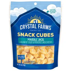 Crystal Farms Snack Cubes Marble Jack Cheese 6 oz