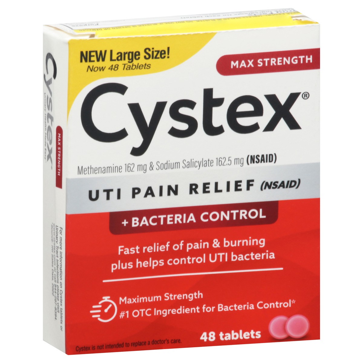 slide 2 of 9, Cystex UTI Pain Relief, 48 ct