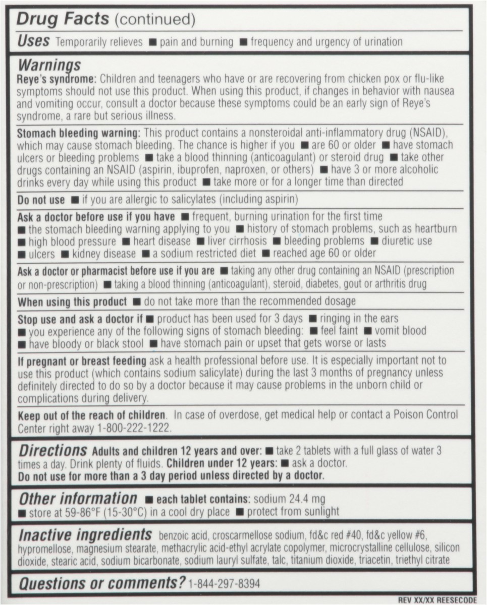 slide 5 of 9, Cystex UTI Pain Relief, 48 ct