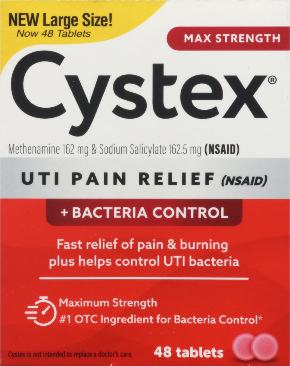 slide 6 of 9, Cystex UTI Pain Relief, 48 ct