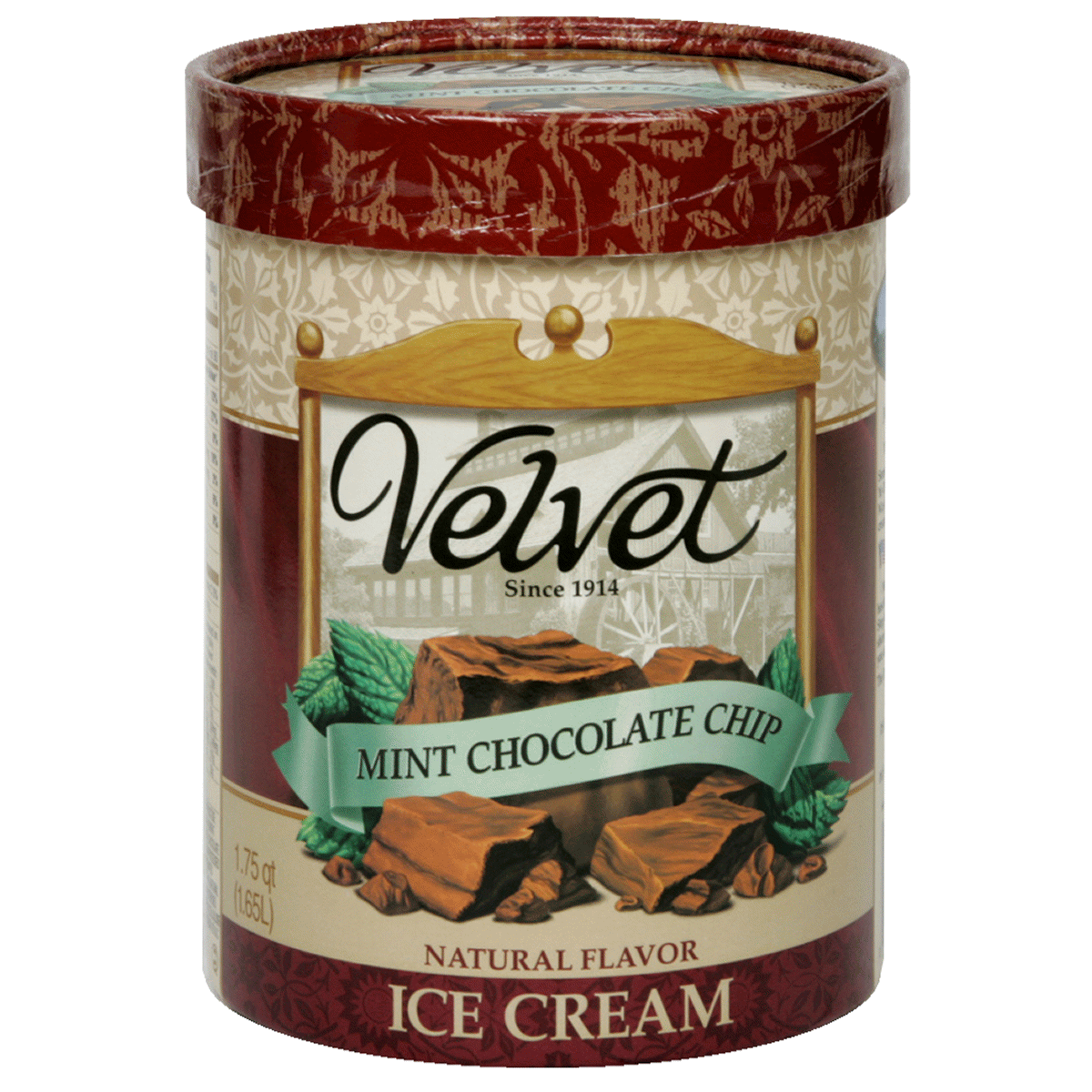 slide 1 of 1, Velvet Natural Mint Chocolate Chip Ice Cream, 1.75 qt