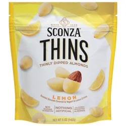 Sconza Thins Lemon Almonds 5 oz