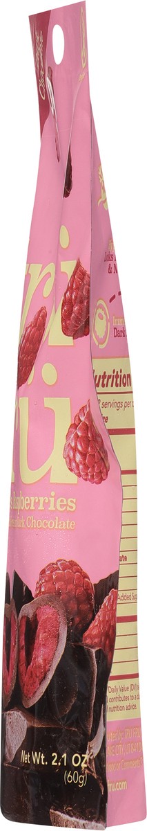 slide 8 of 9, Tru Fru Dark Chocolate Nature's Raspberries 2.1 oz, 2.1 oz
