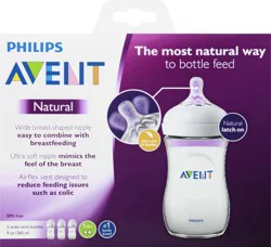 Philips Natural Wide-Neck 9 Ounce White Bottles 3 ea
