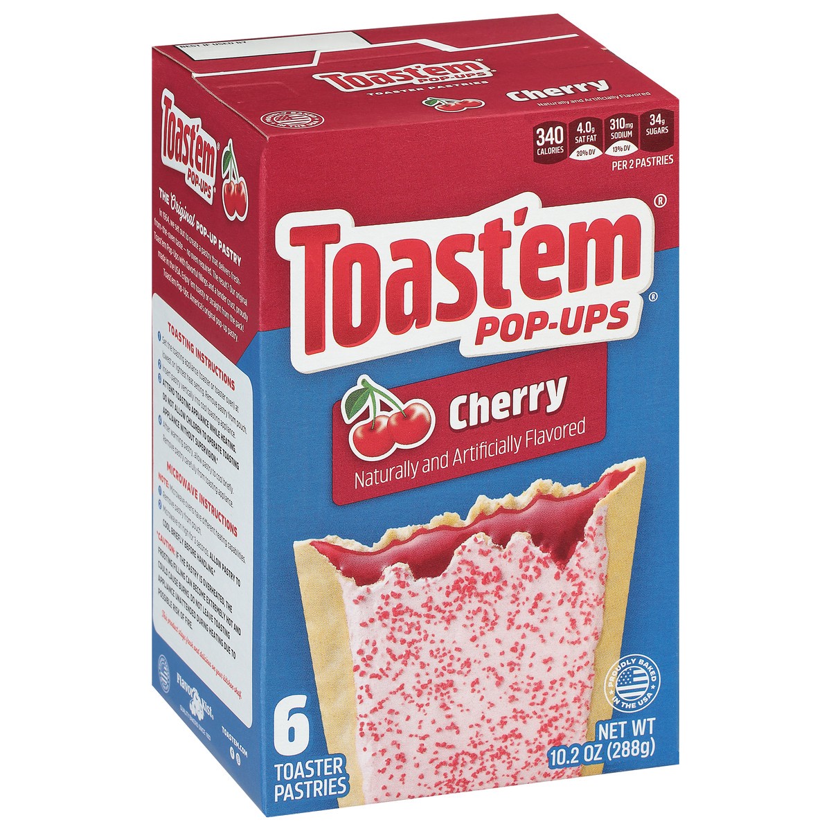 slide 5 of 9, Toast'em Pop-ups Cherry Toaster Pastries 6 ea, 6 ct