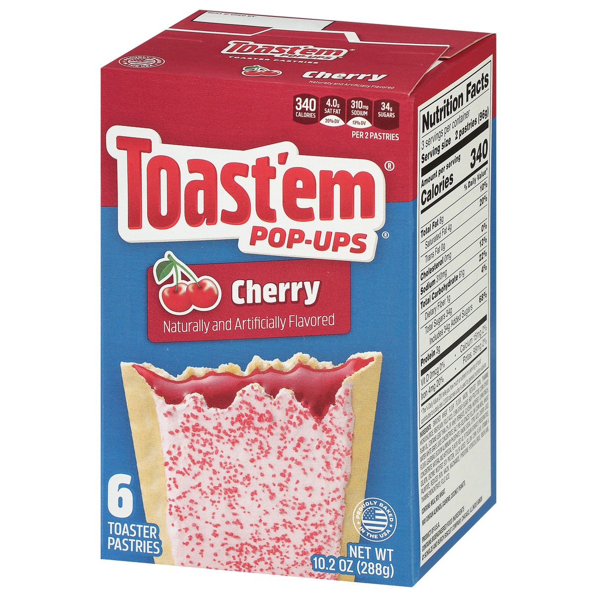 slide 6 of 9, Toast'em Pop-ups Cherry Toaster Pastries 6 ea, 6 ct