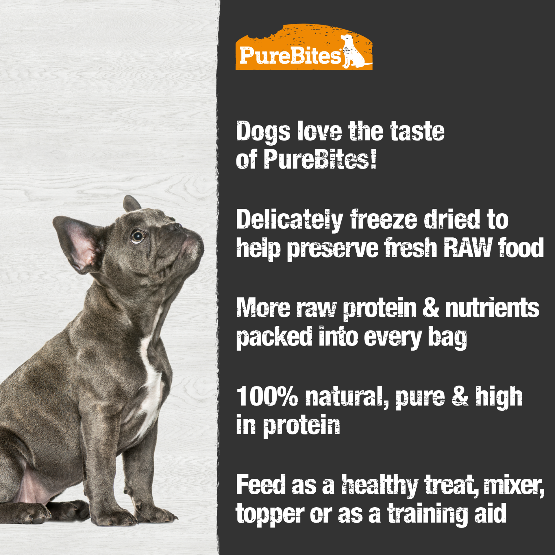 slide 2 of 5, PureBites Freeze Dried Duck Dog Treats 74g | 1 Ingredient | Made in USA, 74 g