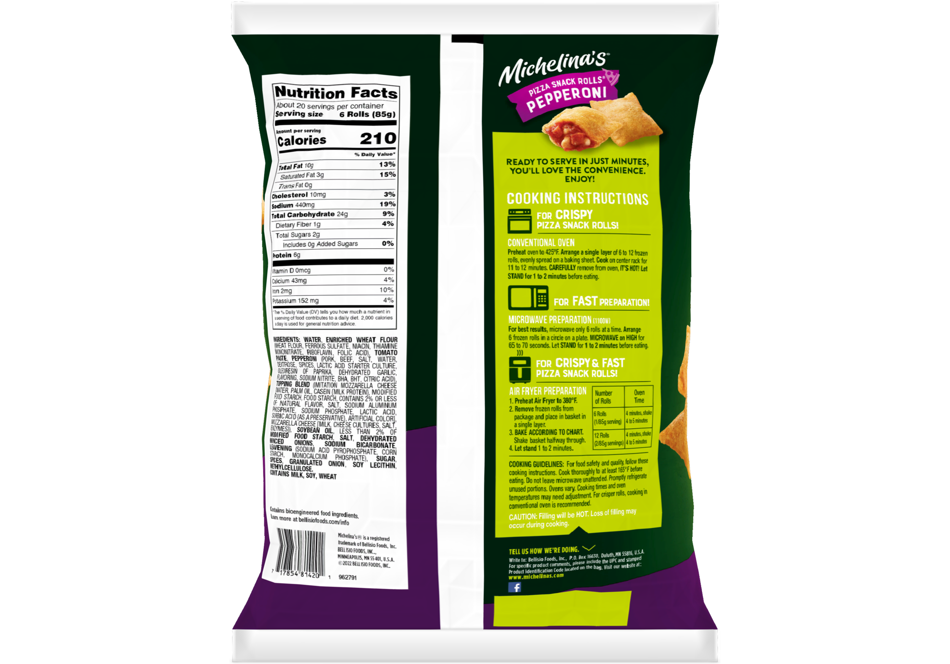 slide 3 of 4, Michelina's Pepp Pizza Snck Roll, 120 ct