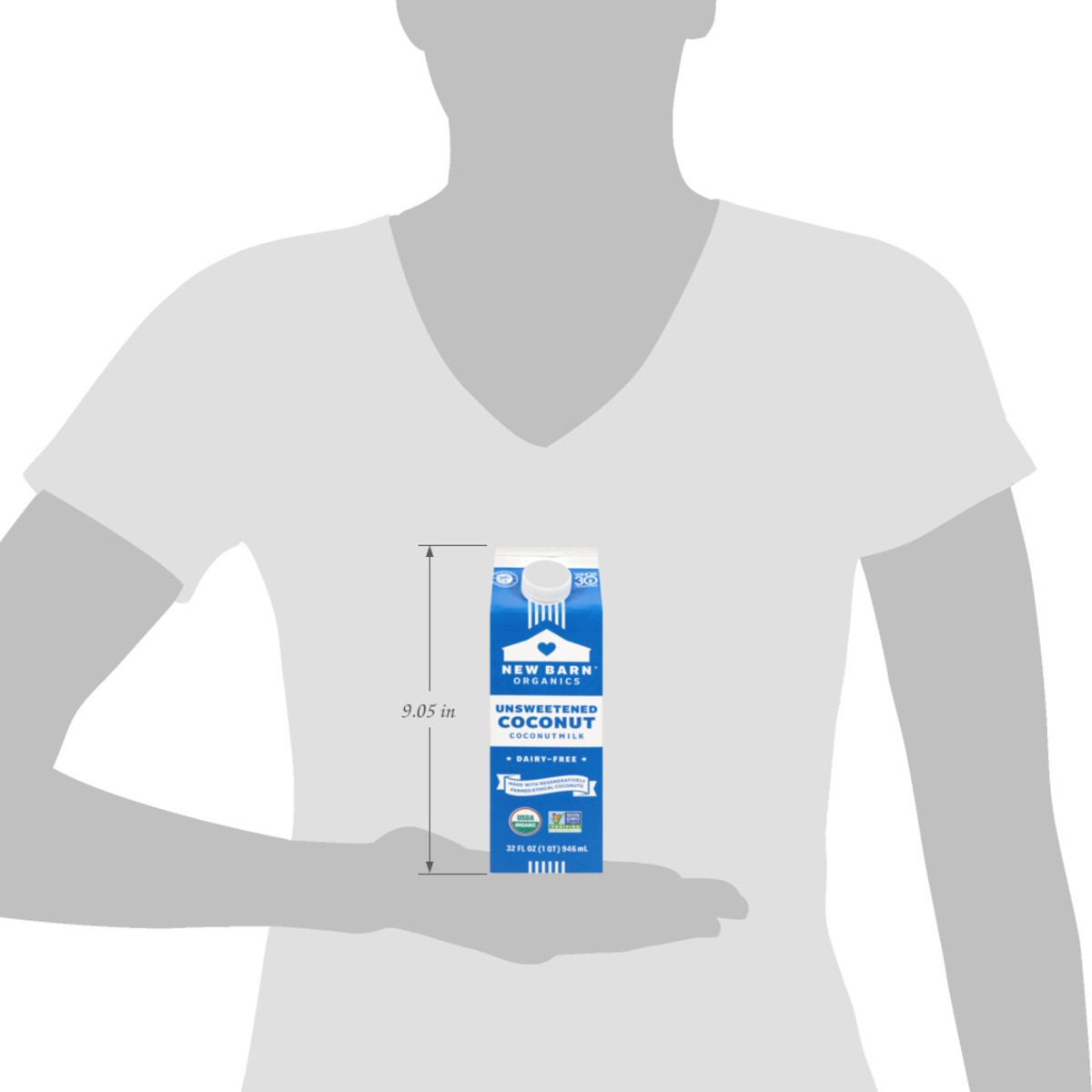 slide 3 of 15, New Barn Organics Unsweetened Coconut Coconut Milk 32 fl oz, 32 fl oz