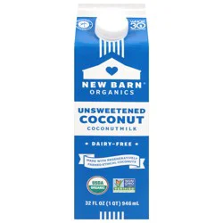 New Barn Organics Unsweetened Coconut Coconut Milk 32 fl oz