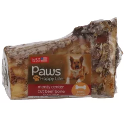 Paws Happy Life Meaty Center Cut Beef Bone Dog Chew For Small To Medium Dogs