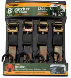 Cargoloc Medium Duty 8 Foot Ratchet Tie Downs - Camo