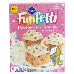 Funfetti Pillsbury Funfetti Strawberry Cake Mix with Candy Bits, 15.25 Oz Box