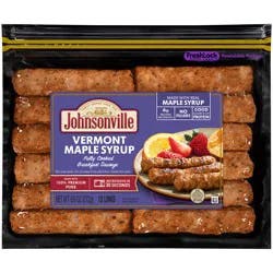 Johnsonville Fully Cooked Vermont Maple Syrup Breakfast Sausage, 12 Count, 9.6 oz