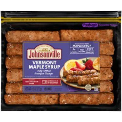Johnsonville Fully Cooked Vermont Maple Syrup Breakfast Sausage, 12 Count, 9.6 oz