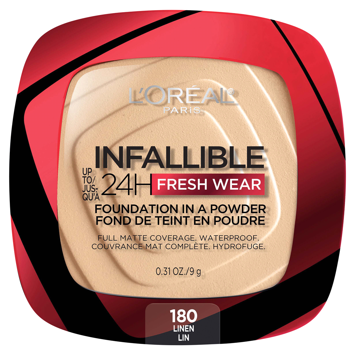 slide 1 of 1, L'Oreal Paris Infallible Fresh Wear Linen Powder Foundation, 0.31 oz