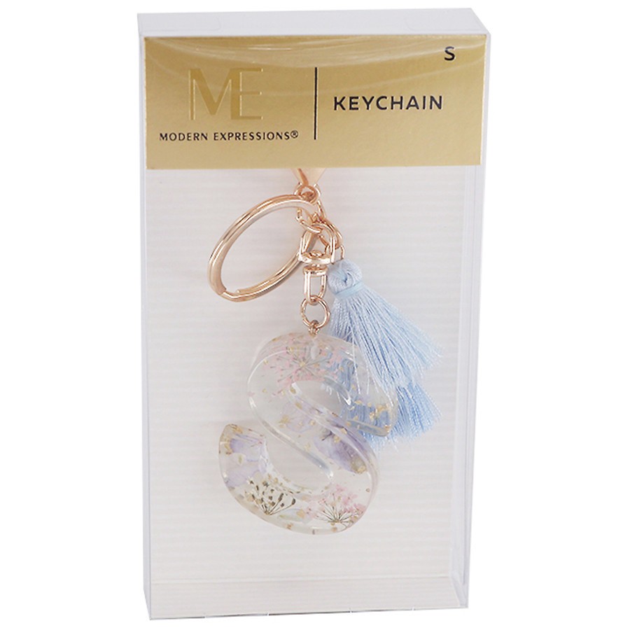 slide 1 of 1, Modern Expressions Monogram Keychain S Letter Size: 1.55x0.3x1.9 inch, 1 ct