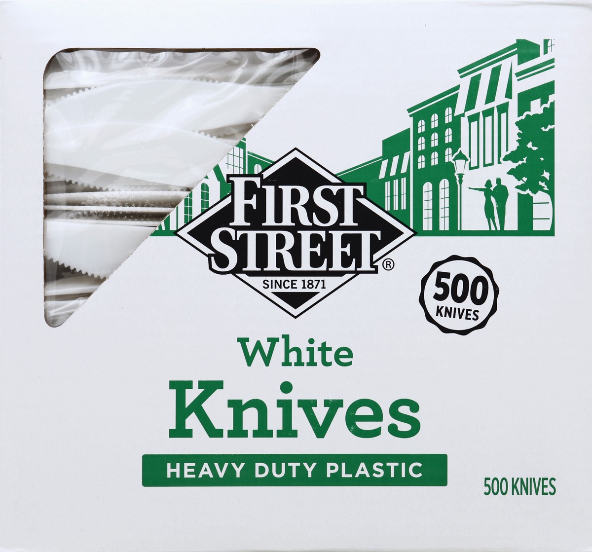 slide 6 of 6, First Street Heavy Duty Plastic Knives, 500 ct