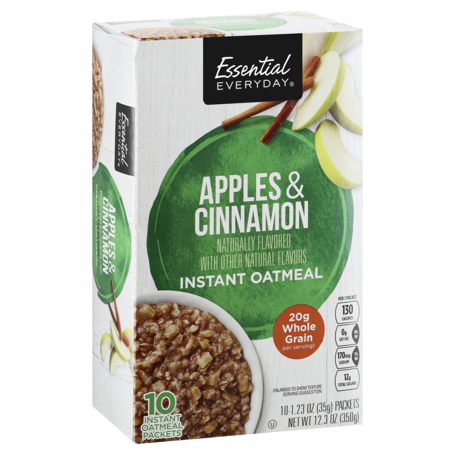 slide 1 of 1, Essential Everyday Apple Cinnamon Oatmeal, 12.3 oz