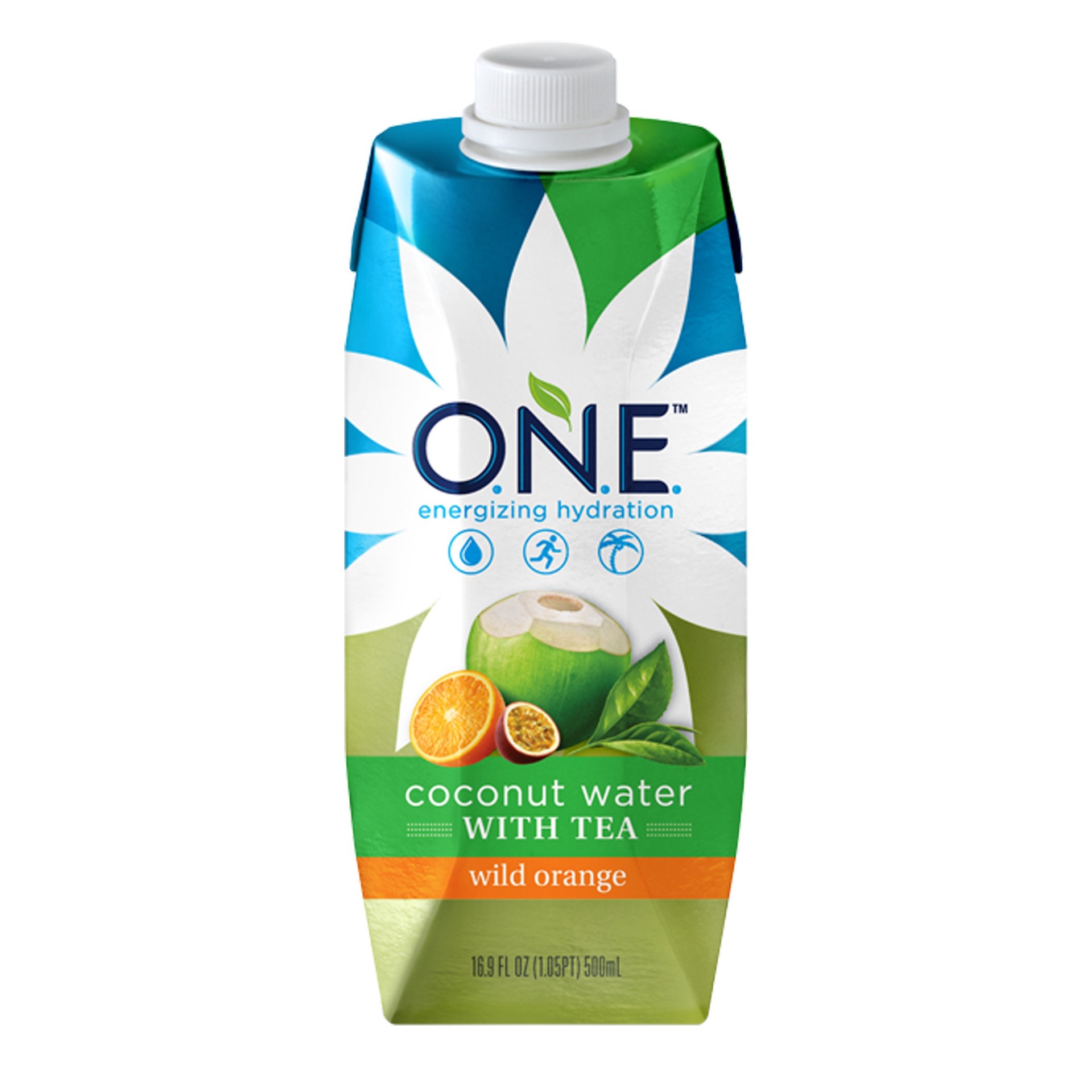 slide 1 of 4, O.N.E. O.N.E Coconut Water with Tea Wild Orange 16.9 Fluid Ounce Paper Carton, 16.9 fl oz