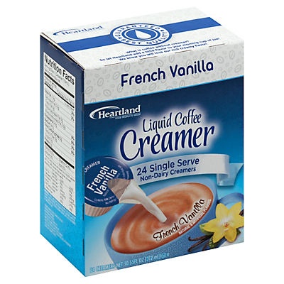 slide 1 of 1, Heartland Liquid Coffee Creamer-French Vanilla, 24 ct