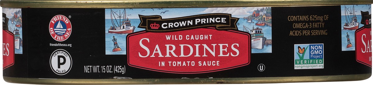 slide 6 of 9, Crown Prince In Tomato Sauce Wild Caught Sardines 15 oz, 15 oz