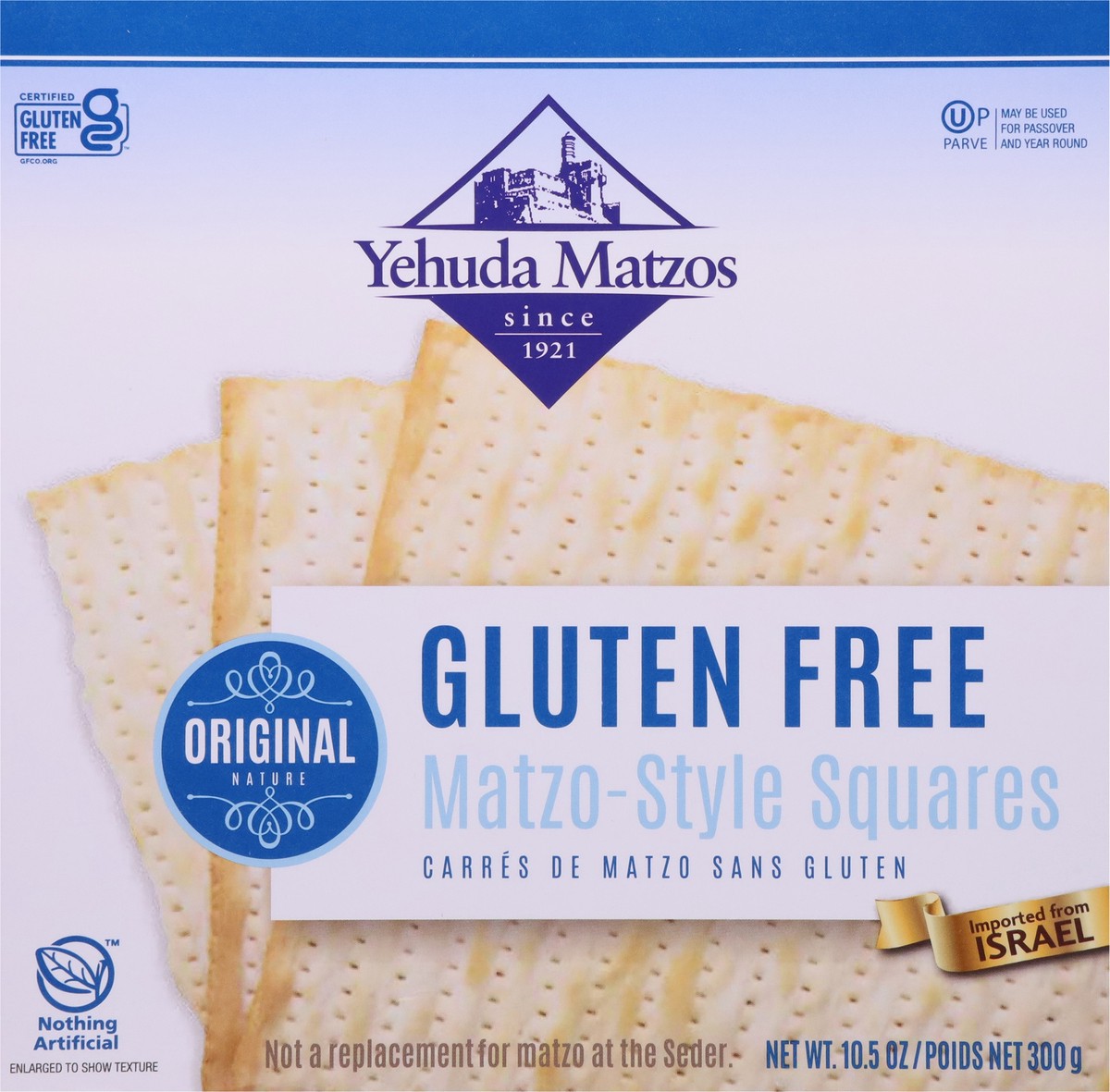 slide 5 of 9, Yehuda Gluten Free Matzo-Style Squares, 10.5 oz