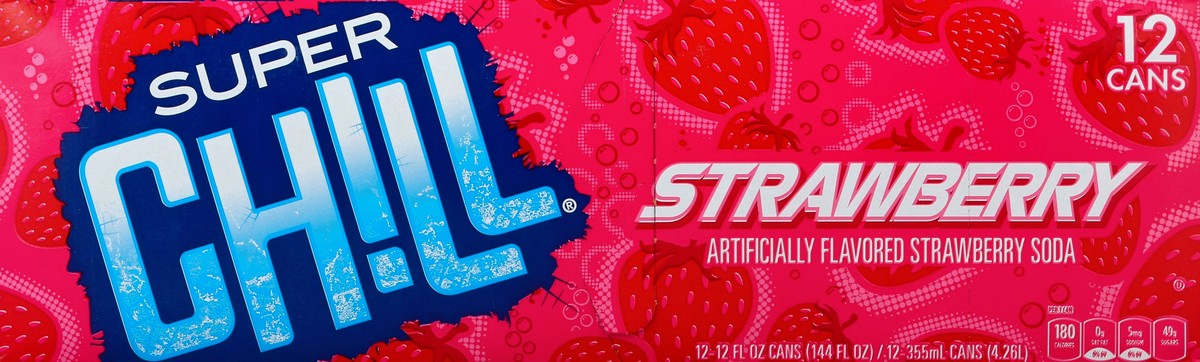 slide 2 of 7, Super Chill Strawberry Soda - 12 ct; 12 oz, 12 ct; 12 oz