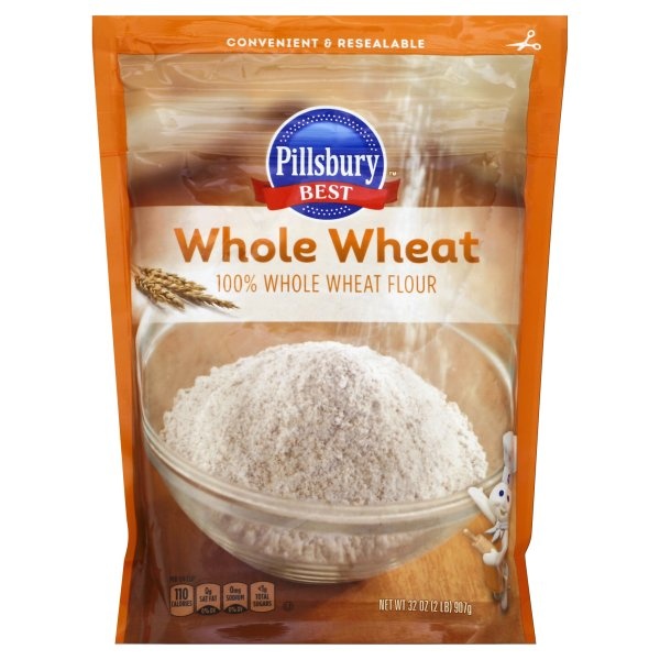 slide 1 of 1, Pillsbury Gold Medal All Natural Whole Wheat Flour, 32 oz