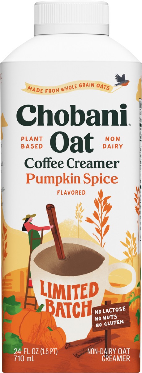 slide 6 of 9, Chobani Pumpkin Spice Coffee Creamer Oat, 24 fl oz