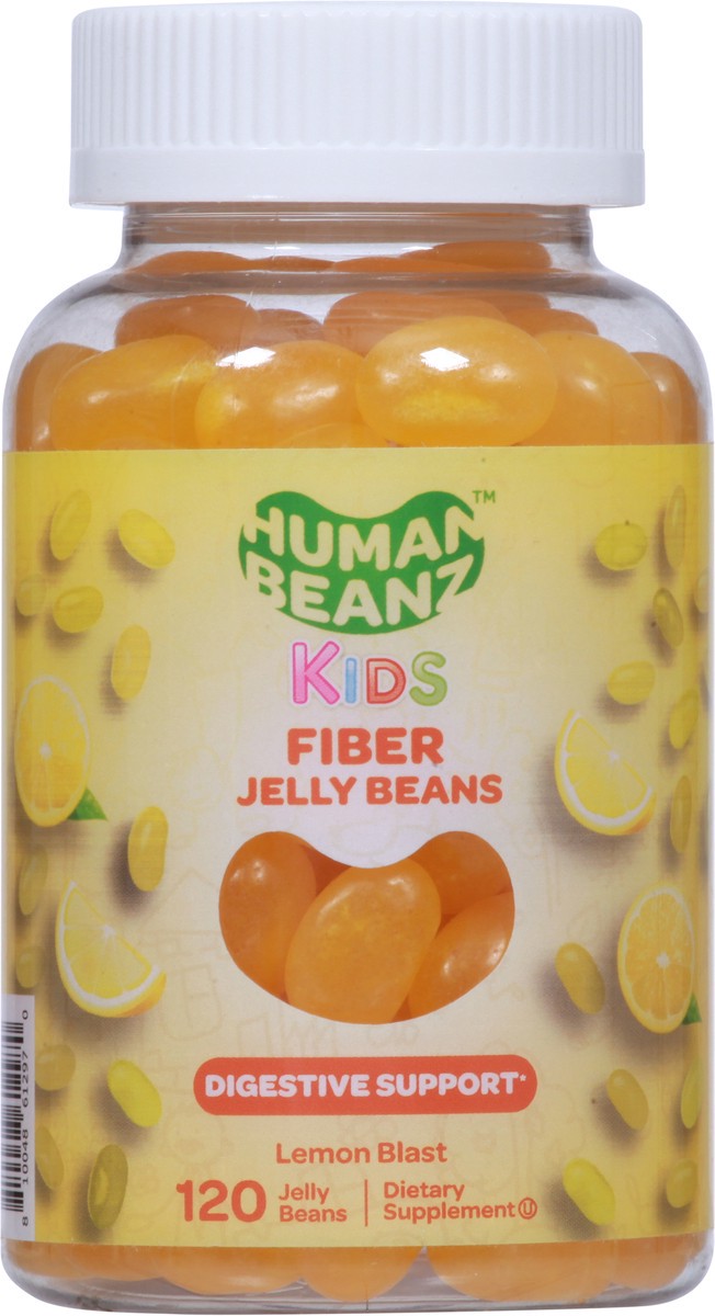 slide 2 of 9, Human Beanz Kids Fiber Jelly Beans - Lemon Blast, 120 ct