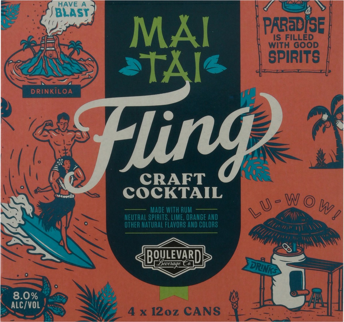 slide 2 of 11, Fling Mai Tai Craft Cocktail 4Pk, 48 fl oz