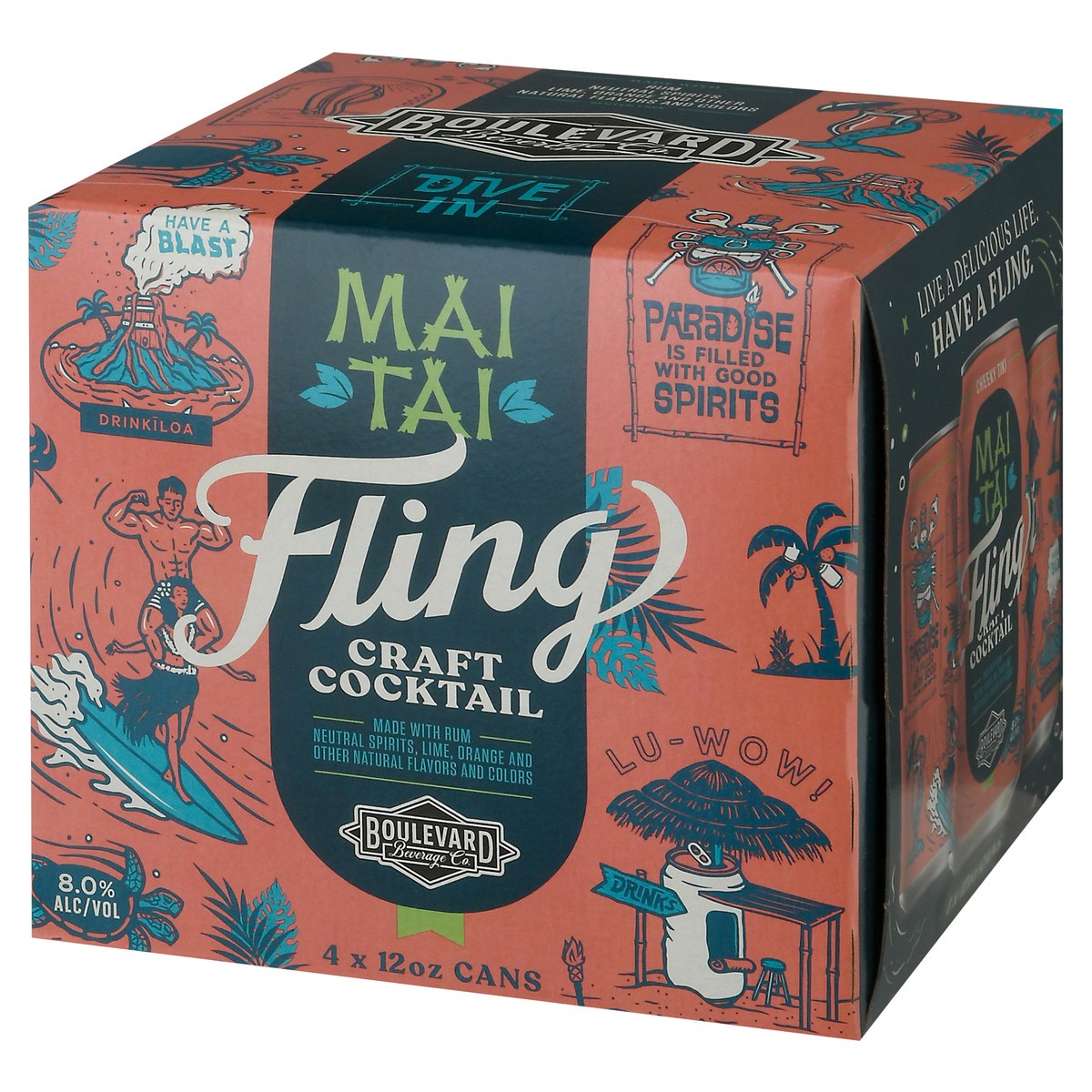 slide 3 of 11, Fling Mai Tai Craft Cocktail 4Pk, 48 fl oz