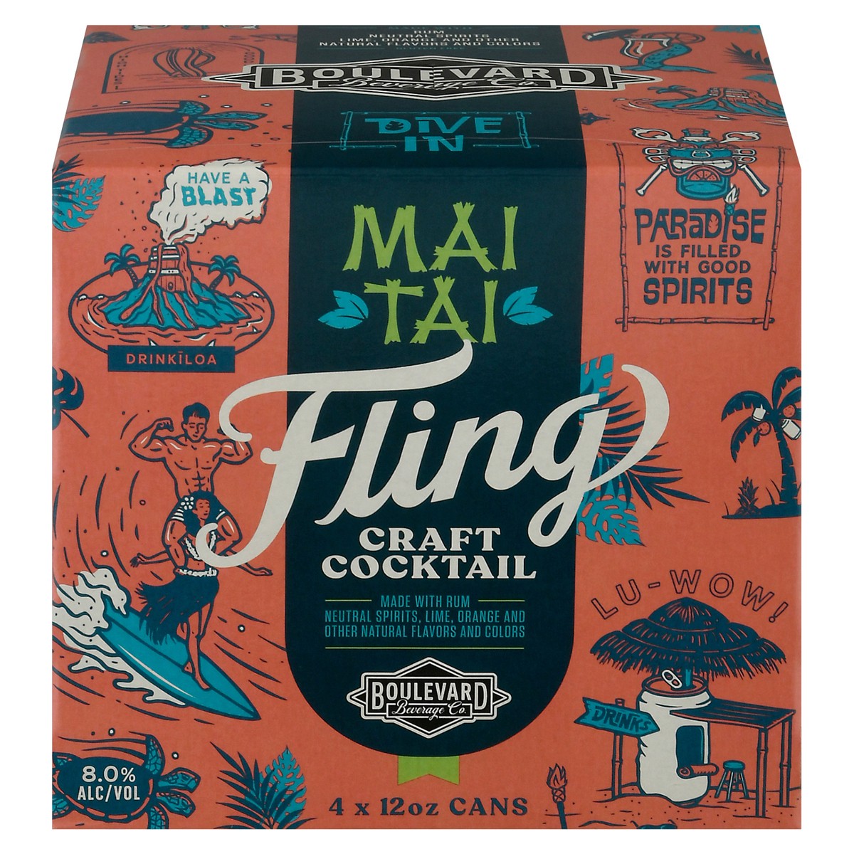 slide 1 of 11, Fling Mai Tai Craft Cocktail 4Pk, 48 fl oz