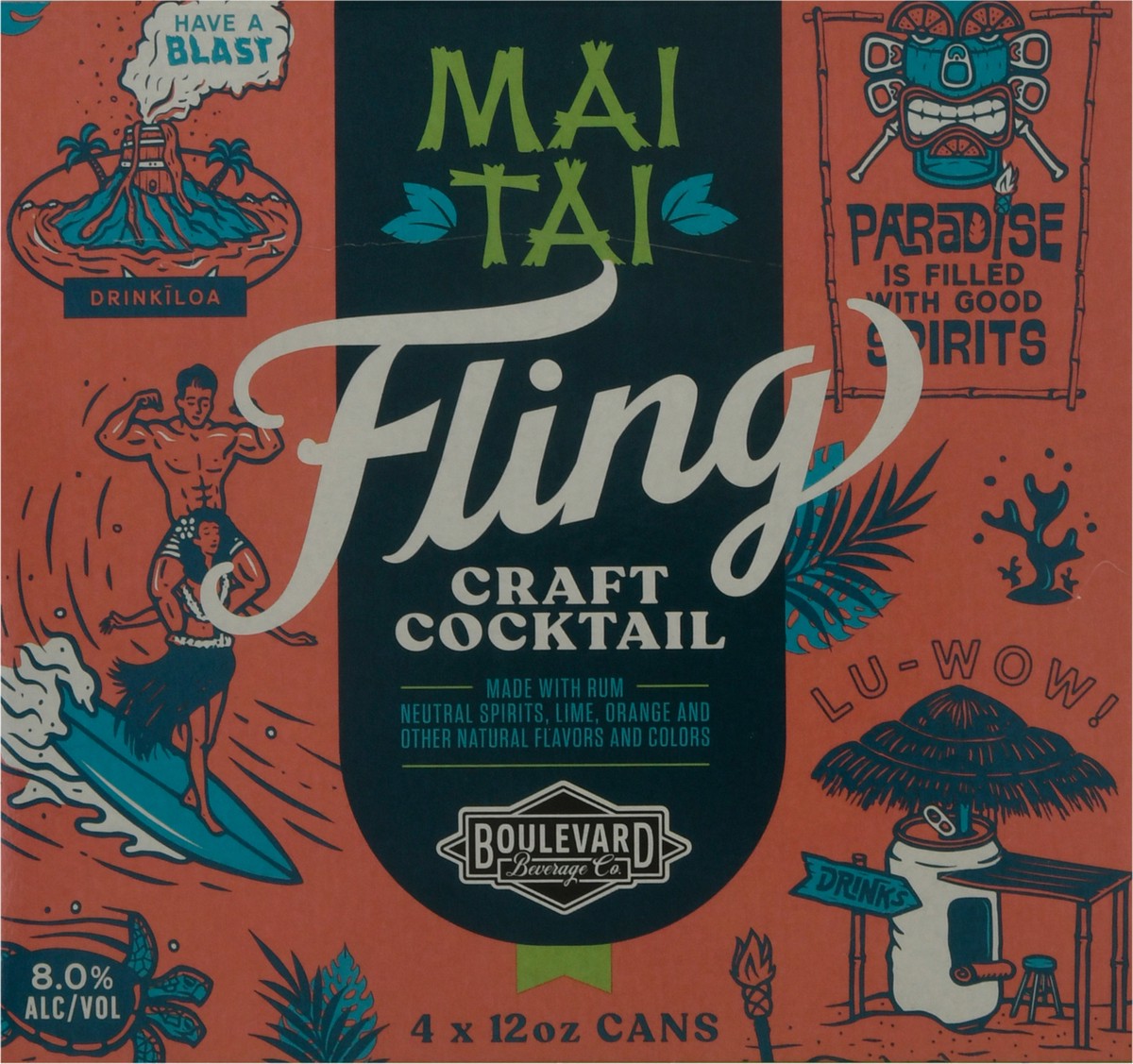 slide 5 of 11, Fling Mai Tai Craft Cocktail 4Pk, 48 fl oz