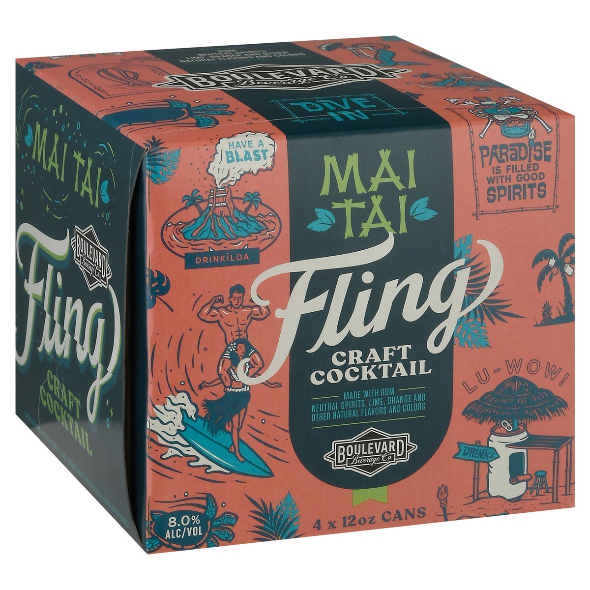 slide 8 of 11, Fling Mai Tai Craft Cocktail 4Pk, 48 fl oz