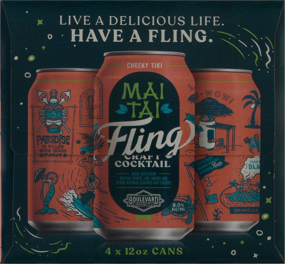 slide 10 of 11, Fling Mai Tai Craft Cocktail 4Pk, 48 fl oz