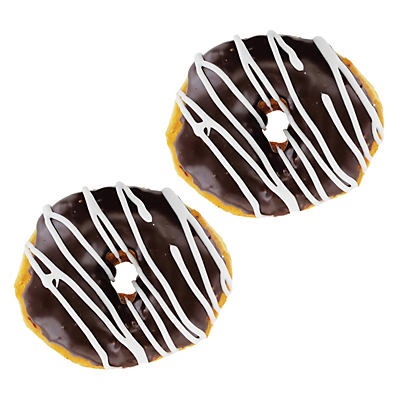 slide 1 of 1, H-E-B Chocolate Iced Zebra Donut, 1 ct