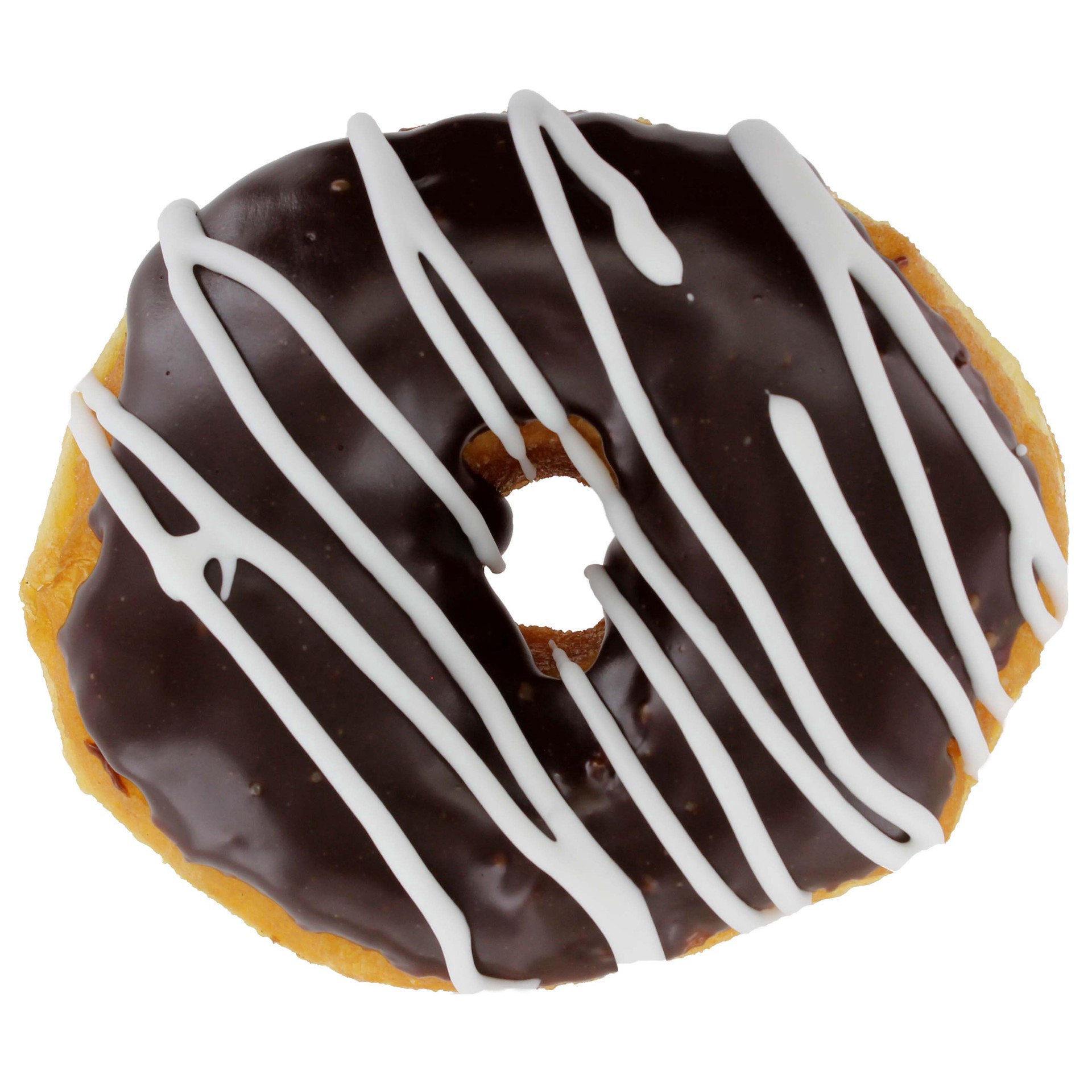 slide 1 of 1, H-E-B Chocolate Iced Zebra Donut, 1 ct