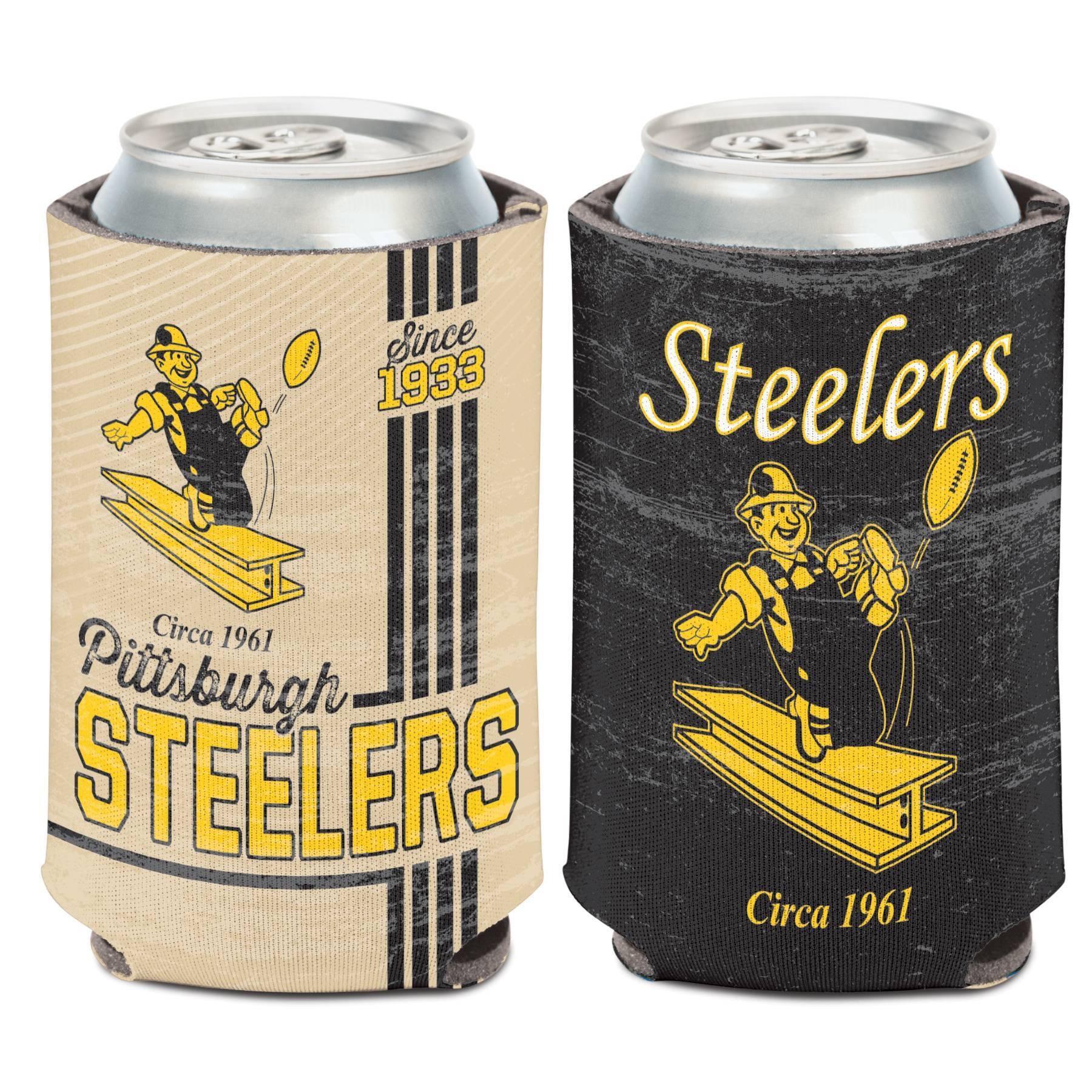 slide 1 of 1, NFL Pittsburgh Steelers Retro Can Cooler, 1 ct