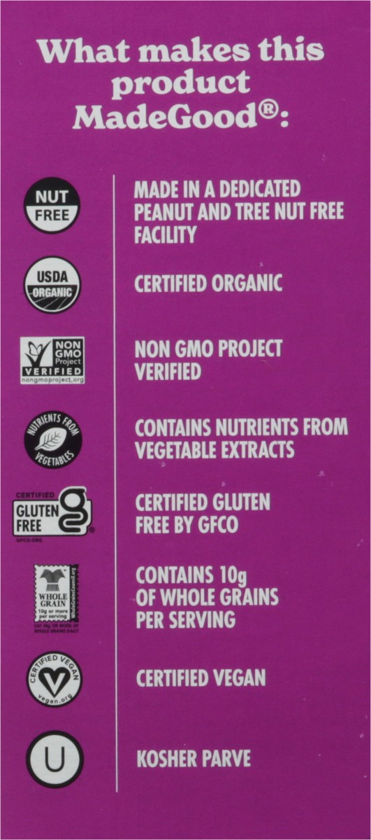 slide 6 of 9, MadeGood Crunchy Chocolate Drizzled Birthday Cake Flavor Oat Bites 5 - 0.85 oz Packs, 4.25 oz