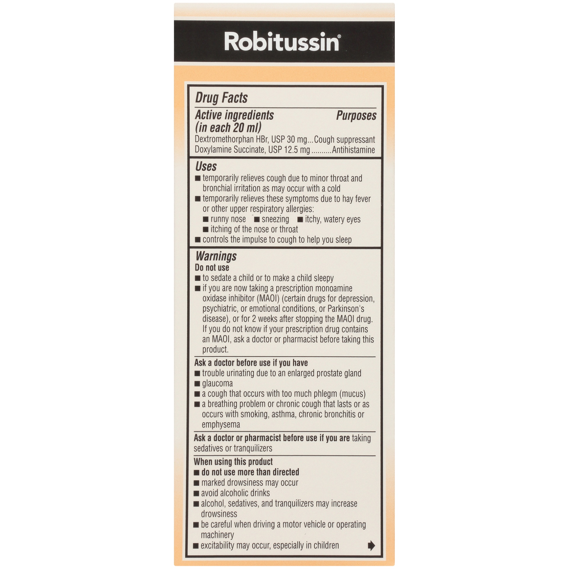 slide 6 of 6, Robitussin Honey Nighttime Cough DM Maximum Strength Adult Cough Remedy Liquid, 4 fl oz