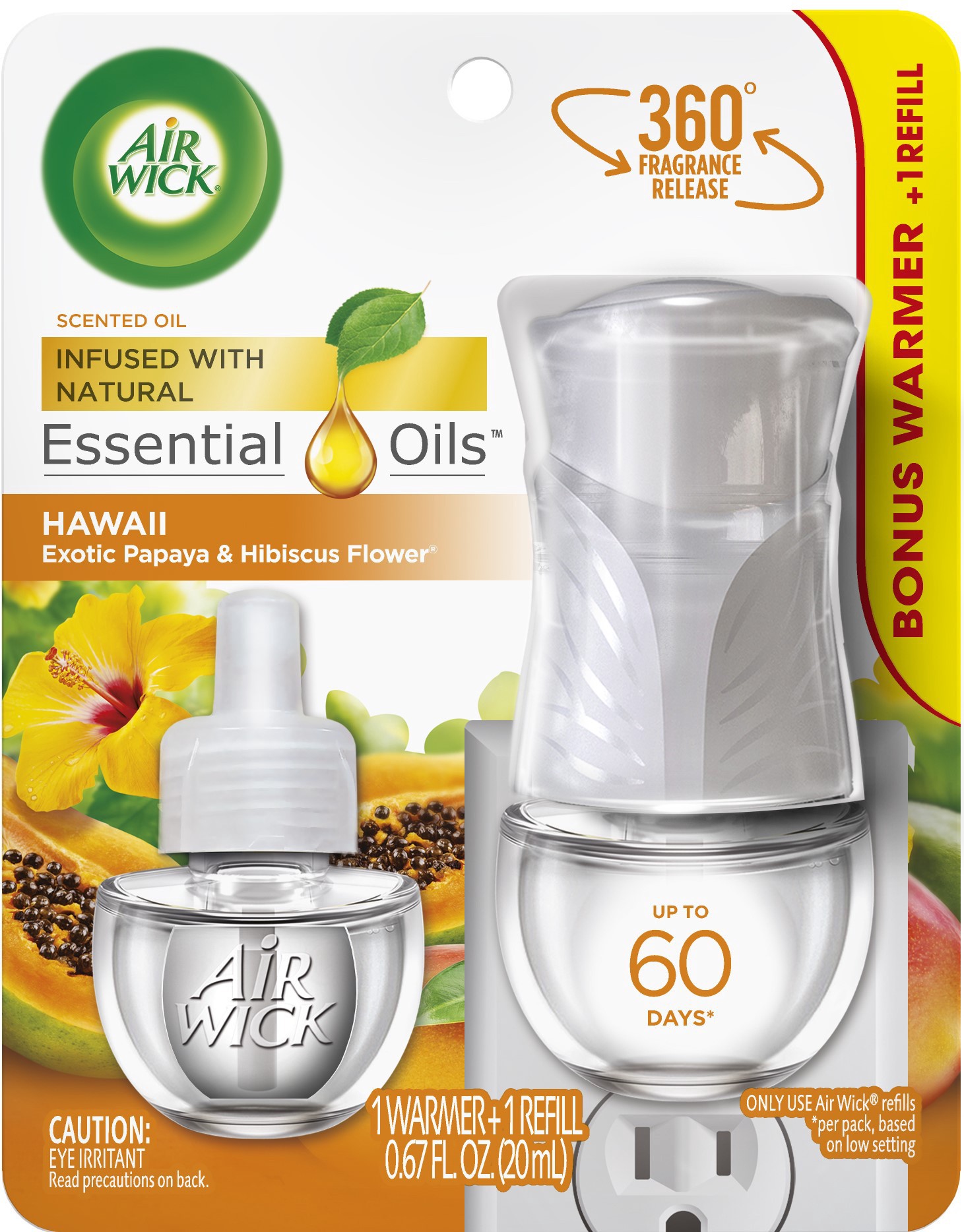 slide 1 of 9, Air Wick Scented Oil, Warmer & Refill, Hawaii, 0.67 oz