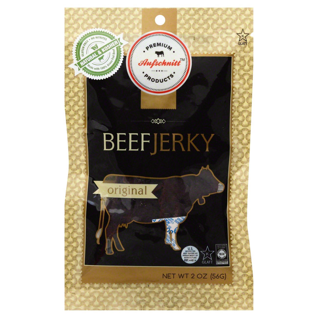 slide 1 of 3, Aufschnitt Beef Jerky Strips - Original, 2 oz
