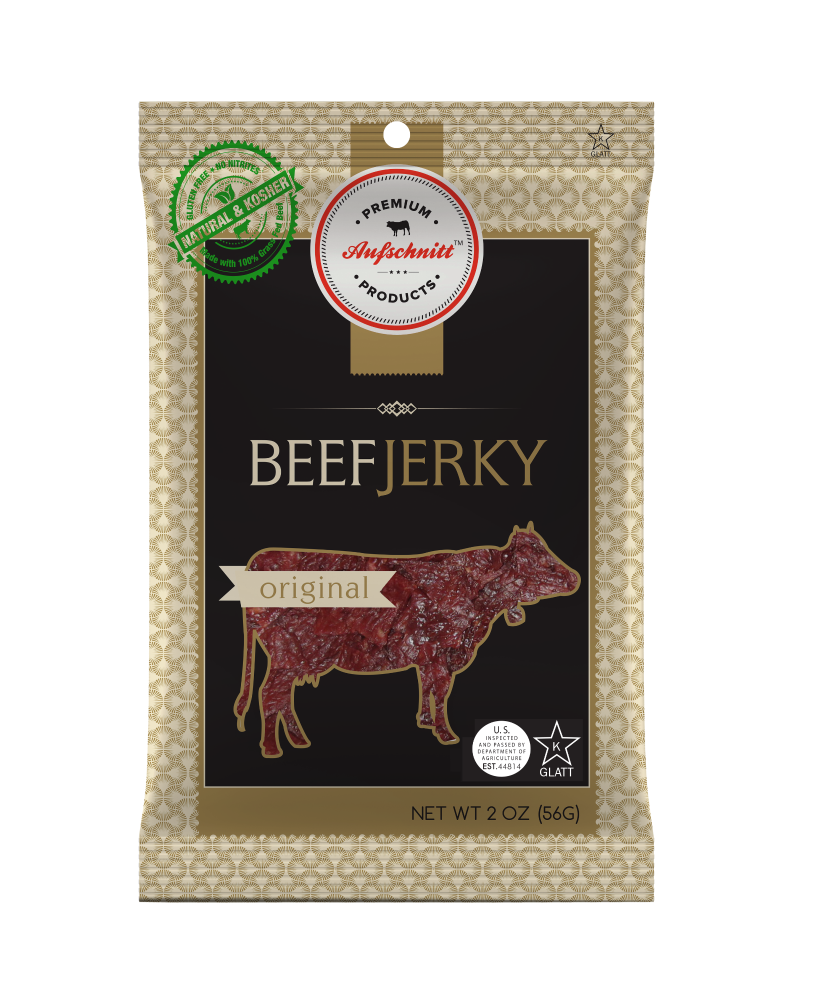 slide 1 of 3, Aufschnitt Beef Jerky Strips - Original, 2 oz