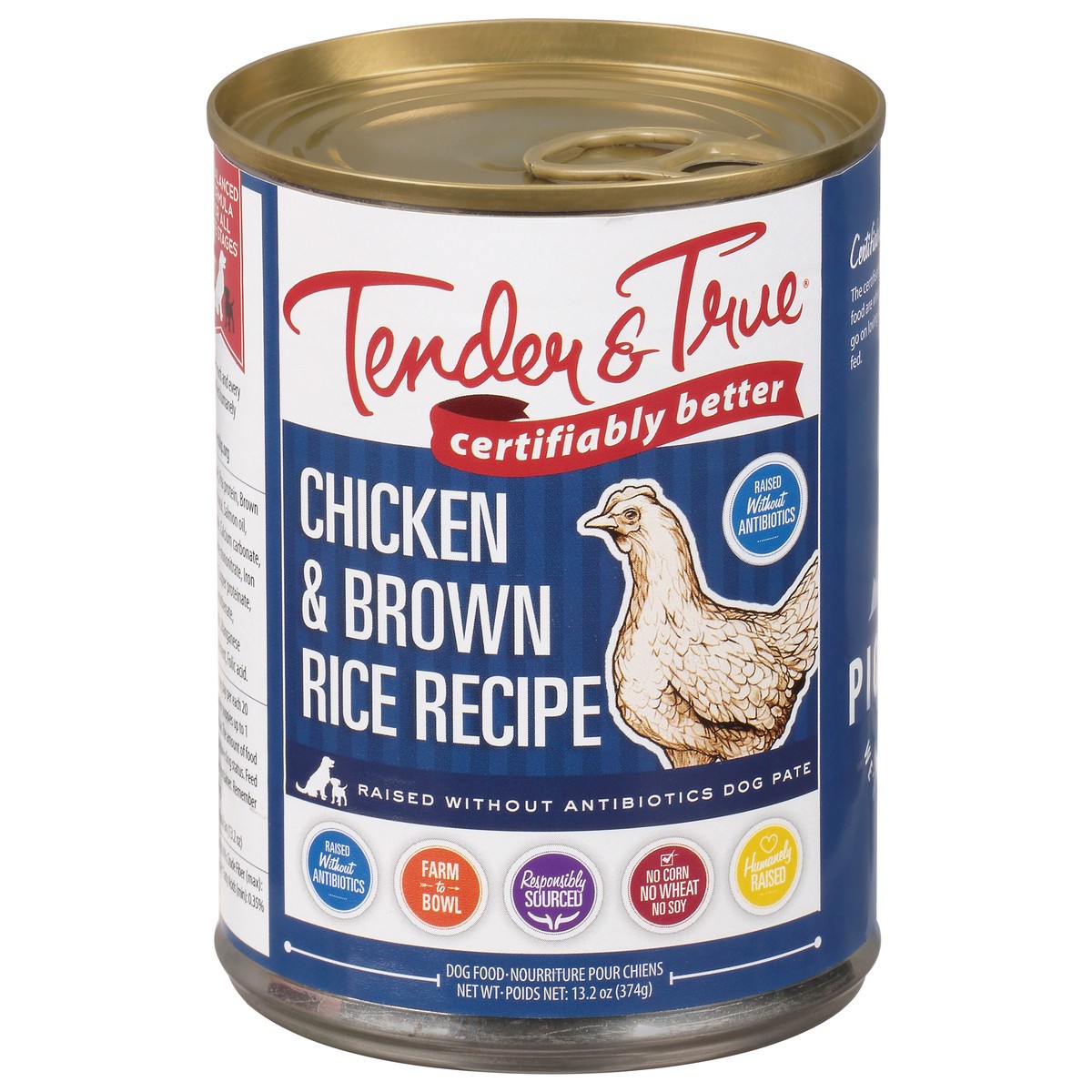 slide 1 of 14, Tender & True Chicken & Brown Rice Recipe Dog Food Pate 13.2 oz, 13.2 oz