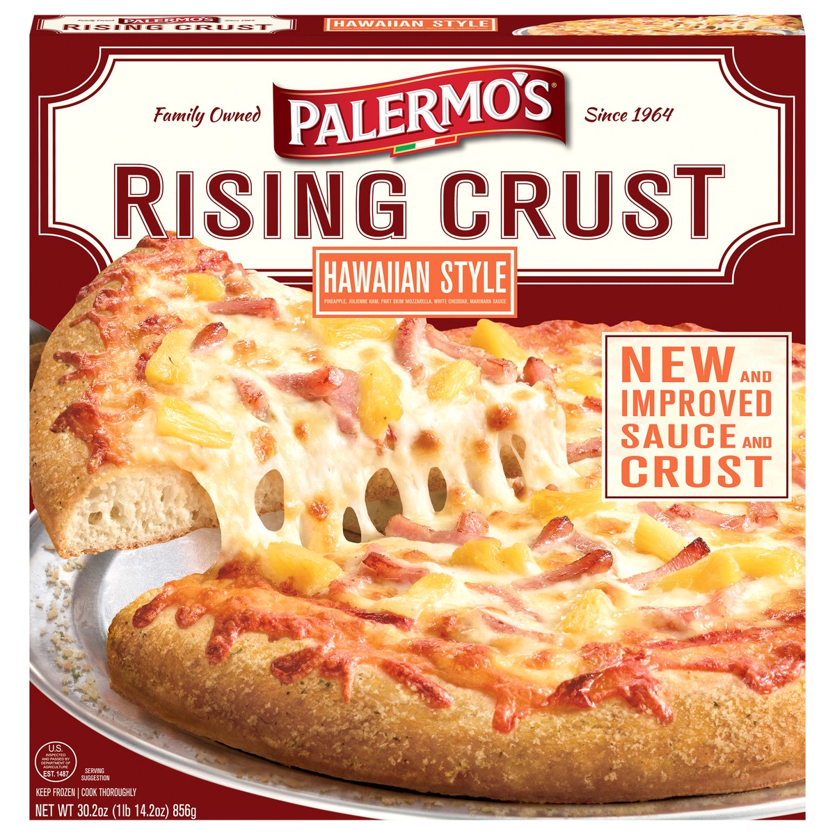 slide 1 of 11, Palermo's Pizza, Rising Crust, Hawaiian Style, 30.2 oz
