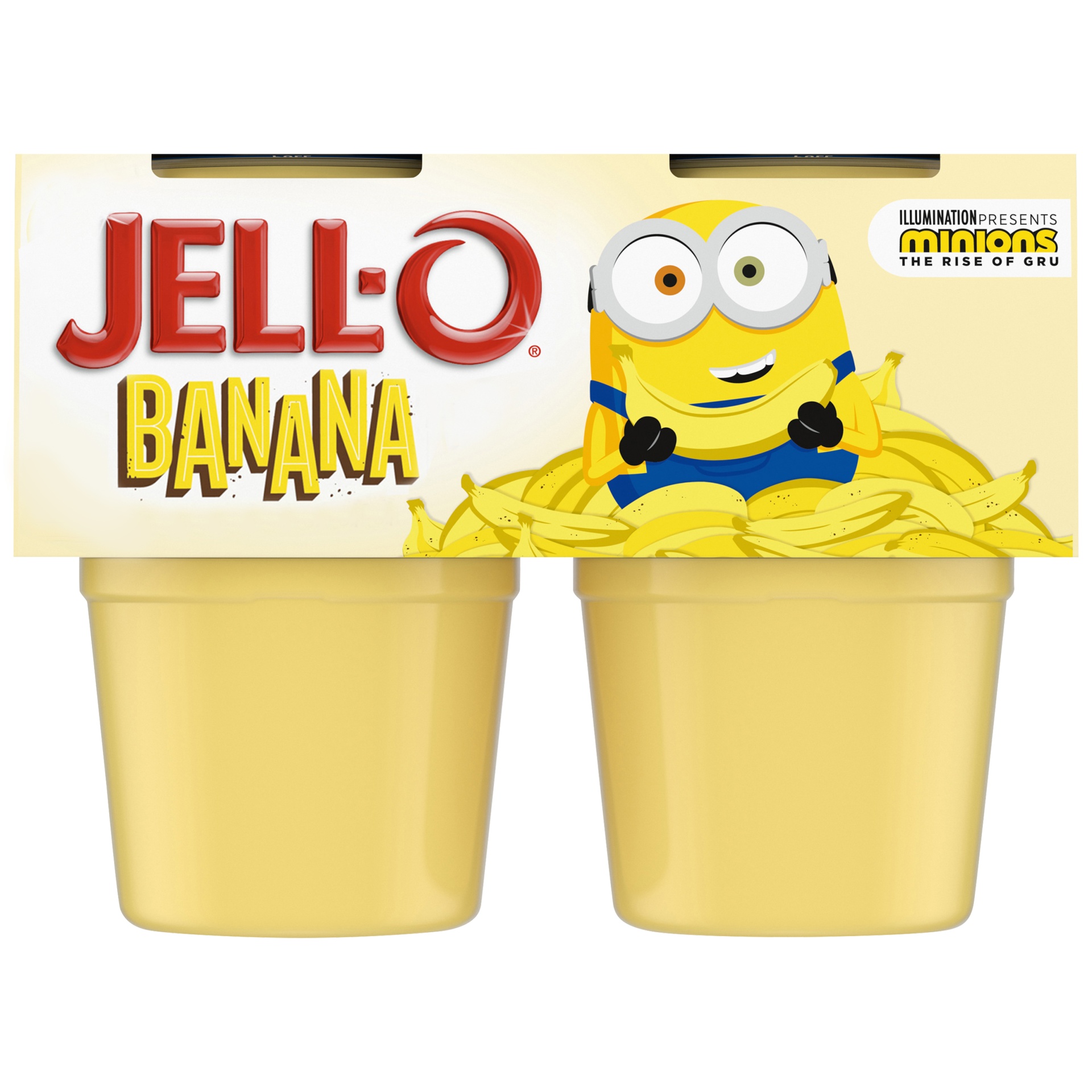 JellO Monkey Around Banana ReadytoEat Pudding Cups Snack Cups 15.5