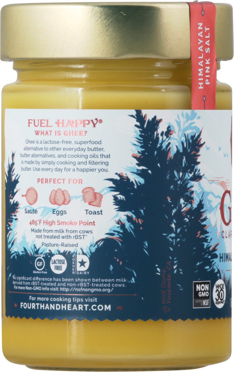 slide 7 of 14, 4th & Heart Gluten Free Grass-Fed Pink Salt Ghee (Clarified Butter), 9 oz